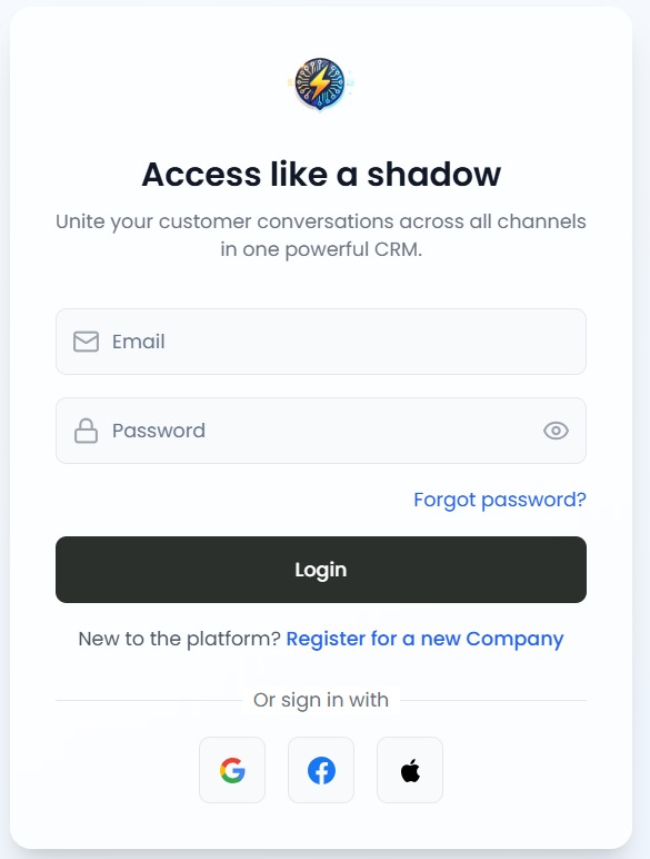 Página de login de SuperChat