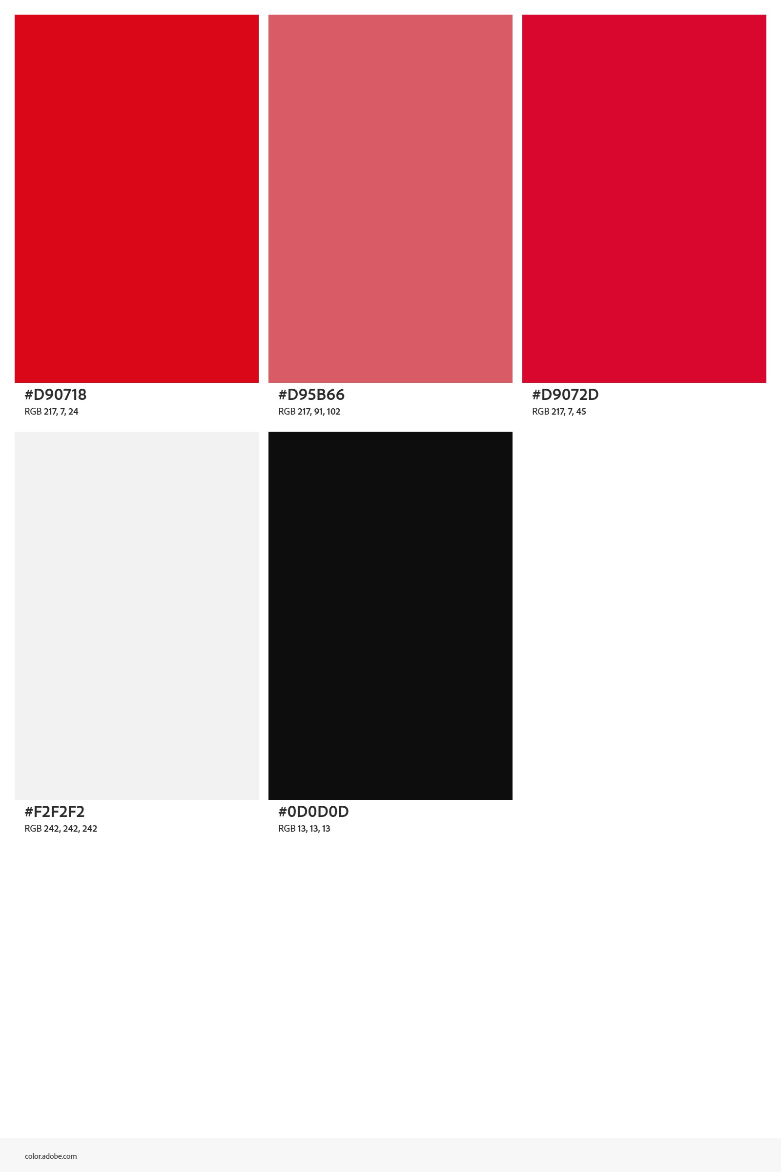 Imagen de la paleta de colores de la marca